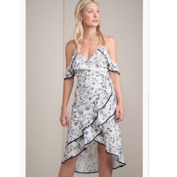 Greylin Emma Ruffled Wrap Dress EUC - Picture 6 of 9